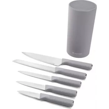 Conjunto de 6 peças de porcelana Ambition Curly cinzento
