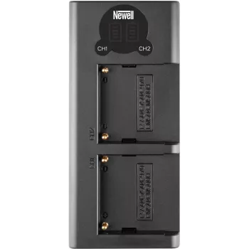 Newell DL-USB-C carregador duplo para baterias NP-F550/770/970 (NL2120)