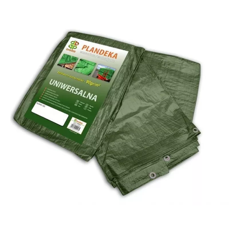 Lona de polietileno azul resistente Bradas PL906/10 12 x 10 m, 60 g/m², impermeável, resistente aos UV, bordos reforçados com ilhós de alumínio