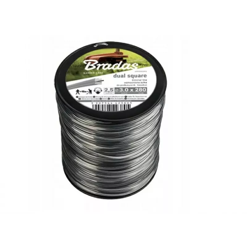Bradas ZRK2725KG Rolo de arame para atar plantas com cortador integrado, 25 m, 2,7 mm, aço revestido a PVC, verde