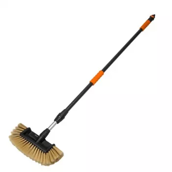 BRADAS Escova de lavagem automóvel macia com válvula telescópica 150-250 cm, 4 níveis