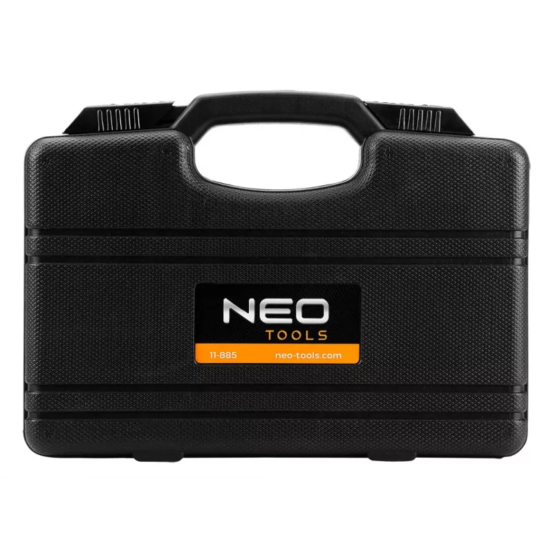 NEO TOOLS 11-885 Cortador de limpeza de sede de injetores - conjunto de 17 peças