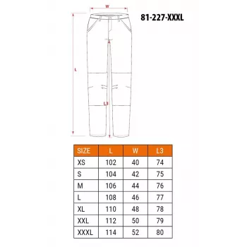 NEO TOOLS 81-227-XXXL Calças de proteção cinzento/preto XXXL