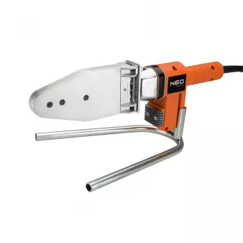 NEO TOOLS Máquina de soldar tubos de plástico 900W com 6 tamanhos de matrizes (20-63mm) para tubos PPR, PE, PB, temperatura regulável 0-300°C, matrizes PTFE antiaderentes, com mala metálica