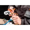 NEO Tools Alicate de cravar autoajustável para terminais 0,25-6 mm² (AWG 23-10), cravação quadrada, punho ergonómico de dois componentes, 200 mm