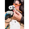 NEO Tools Alicate de cravar autoajustável para terminais 0,25-6 mm² (AWG 23-10), cravação quadrada, punho ergonómico de dois componentes, 200 mm