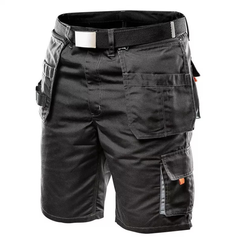 NEO TOOLS Calções de trabalho HD com bolsos removíveis, tamanho LD/54, Ebony