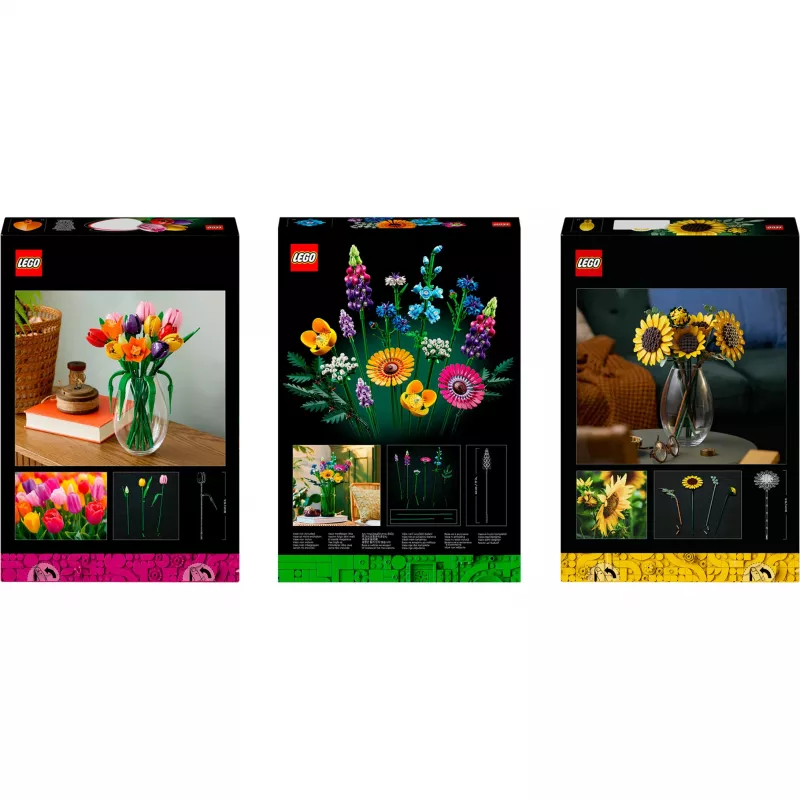 LEGO Botanicals Ramo de flores de verão Bundle – conjunto de construção botânico de 756 peças para adultos