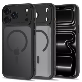 TECH-PROTECT MagPeak Capa MagSafe transparente para iPhone 17 Pro / 18 Pro preto mate