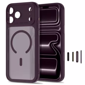 Tech-Protect MagPeak Capa MagSafe para iPhone 17 Pro Max / 18 Pro Max - vermelho cereja escuro mate