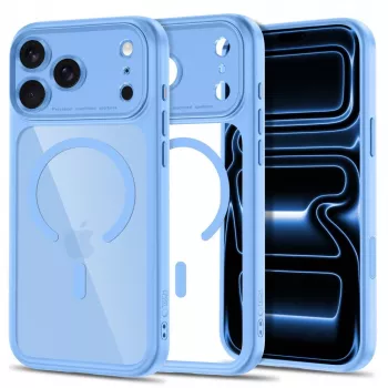 TECH-PROTECT MagPeak Capa MagSafe transparente para iPhone 17 Pro Max / 18 Pro Max - azul-claro