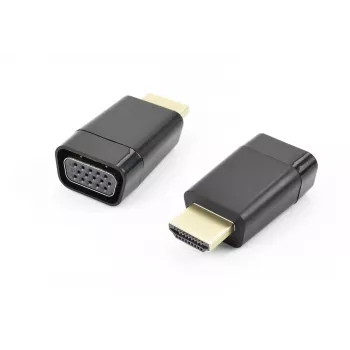Accura Adaptador HDMI para VGA com áudio, macho para fêmea, 1080p, preto