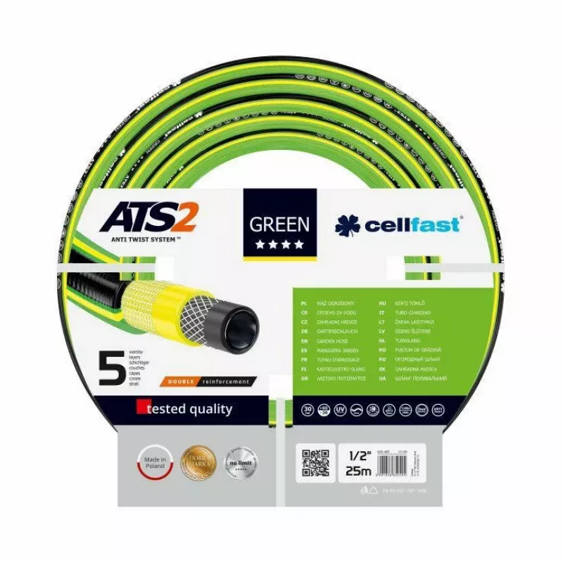 CELLFAST C. Snake OG Green ATS 3/4 polegadas 20m Mangueira de jardim