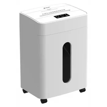 Tracer SilentBlade Destruidora de papel branca com corte em partículas, 10 folhas, P-4, 21 L