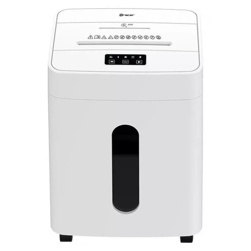 Tracer SilentBlade Destruidora de papel branca com corte em partículas, 10 folhas, P-4, 21 L