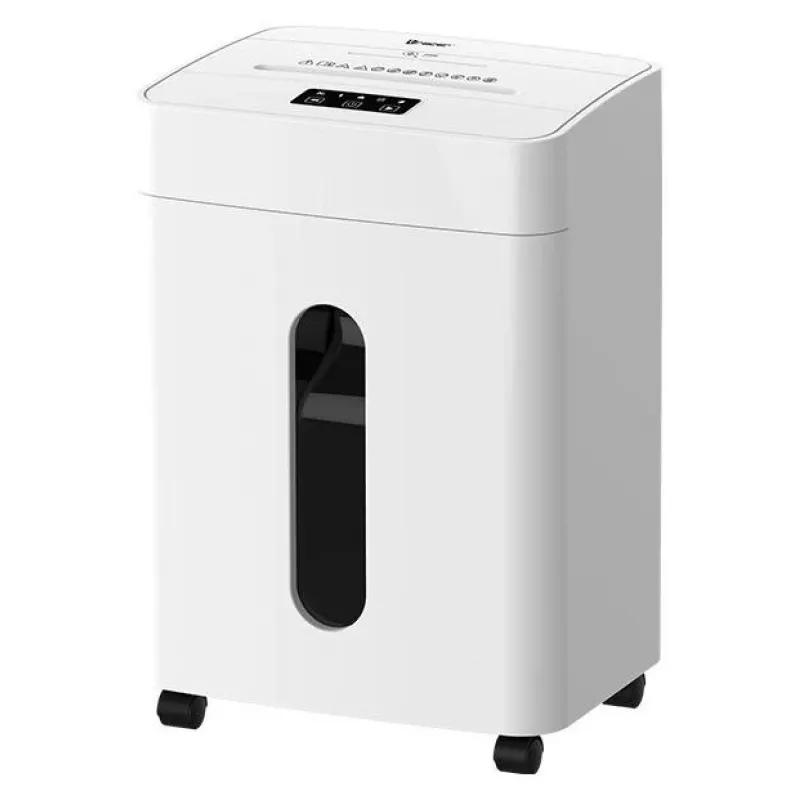 Tracer SilentBlade Destruidora de papel branca com corte em partículas, 10 folhas, P-4, 21 L
