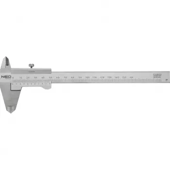NEO TOOLS Paquímetro certificado DIN, 150 mm, aço inoxidável