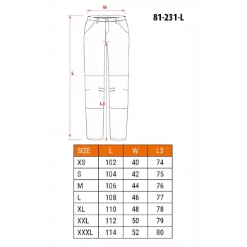 NEO TOOLS 81-231-L calças de proteção tamanho L cinzento/preto