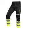 NEO TOOLS 81-795-L Calças de alta visibilidade, preto-amarelo, tamanho L, EN ISO 20471 classe 1, refletoras, proteção de joelhos