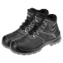 NEO TOOLS Botas de trabalho com proteção do tornozelo acolchoadas S3 SRC, biqueira de aço e palmilha antiperfuração, tamanho 46