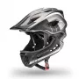 Rockbros TT-32SBTG-M Capacete de bicicleta para crianças com proteção de queixo amovível, tamanho M, cinzento