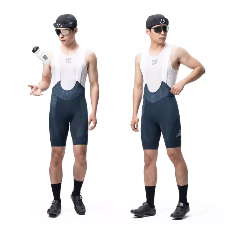 ROCKBROS YDDK009 Camisola de ciclismo para homem com almofada de gel 3D, azul-escuro, tamanho XL