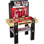 NEO TOOLS Conjunto de ferramentas de oficina para criança 3 em 1 mala mochila bancada de trabalho com mais de 40 acessórios, berbequim de brincar, ferramentas, porcas e parafusos, para crianças a partir dos 3 anos