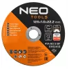 NEO TOOLS Discos de corte 41A 60 S BF - 125x1,0x22,23 mm AÇO/INOX, 100 unidades em balde