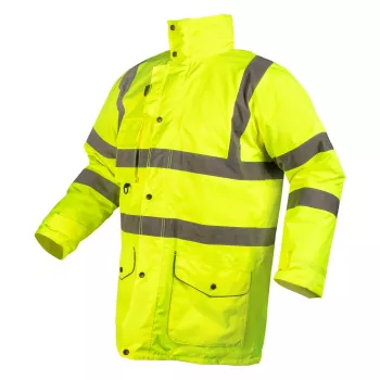 NEO TOOLS Casaco isolado de alta visibilidade 5 em 1, amarelo, tamanho XL