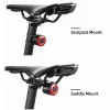 ROCKBROS Q3 Luz traseira de bicicleta com deteção inteligente de travagem - preto