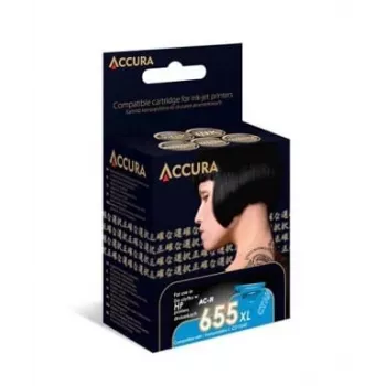 Tinteiro compatível Accura para HP 655XL (CZ110AE) - preto, 550 páginas, 23 ml