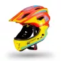 Capacete convertível infantil de viseira completa ROBOROCK Rockbros TT-32SOYB-S com proteção de queixo removível, tamanho S, amarelo-laranja