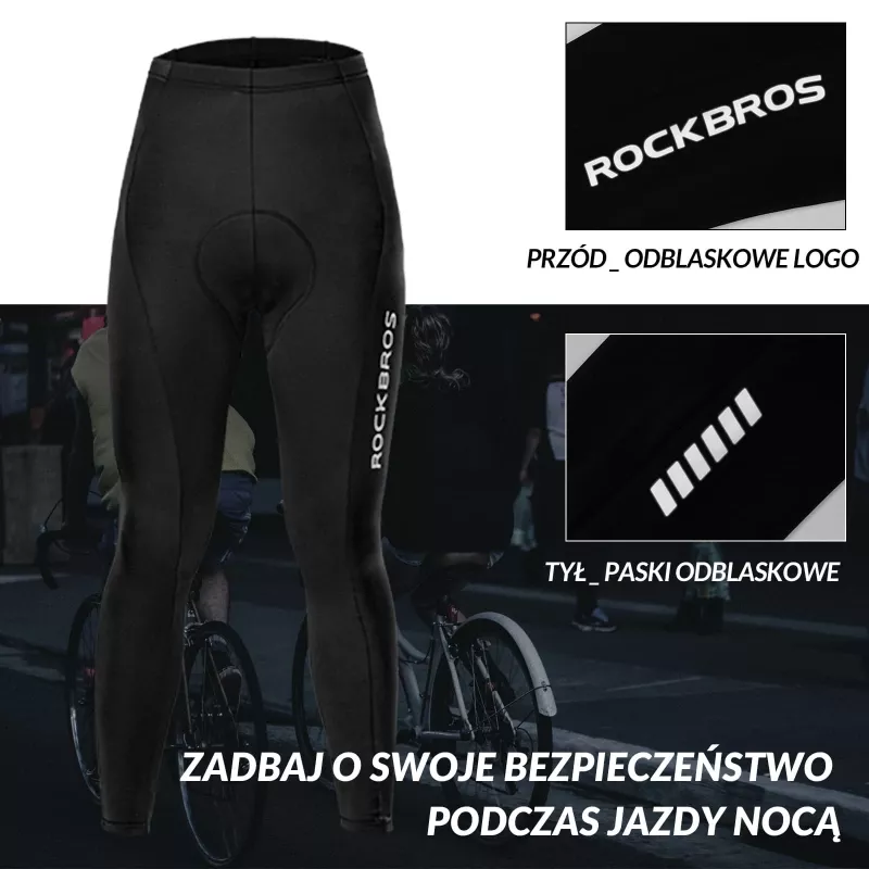 Calções de ciclismo respiráveis ROCKBROS RK2004L com almofada de gel 3D, tamanho L, pretos