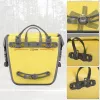 ROCKBROS AS-003-1Y Bolsa de bicicleta impermeável 10-14L com alça de ombro, montagem frontal/traseira, Amarelo