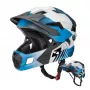 ROCKBROS TS-61 Capacete de bicicleta convertível para criança com proteção de queixo amovível, Tamanho S (48-54 cm), Azul