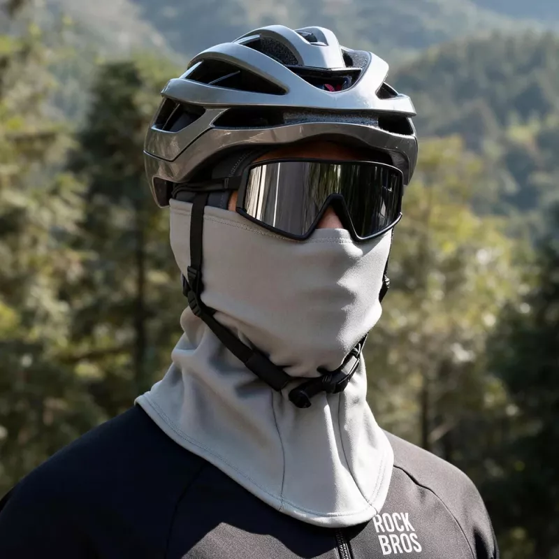 ROCKBROS LF25949 Balaclava elástica de veludo, cinzento