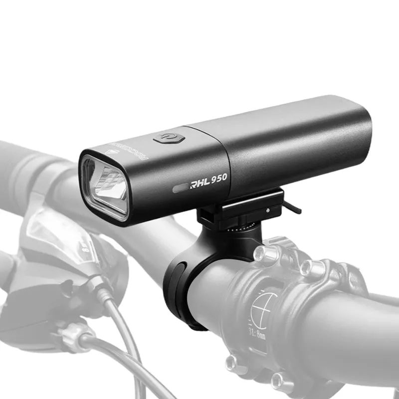 ROCKBROS RHL950 Luz frontal de bicicleta 950 lm com bateria amovível USB-C - Preto
