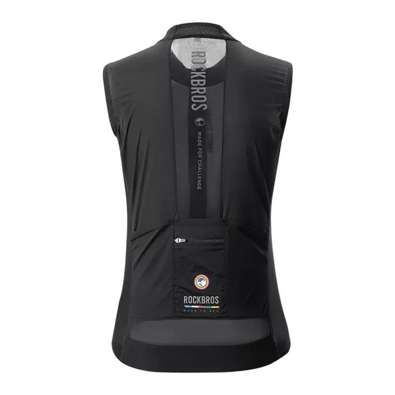 Colete ROCKBROS Road to Sky para mulher, leve, respirável, para ciclismo, preto, tamanho L