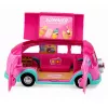 Conjunto de brincar de carrinho de gelados para bonecas LEAN TOYS, dobrável, rosa, 33 peças