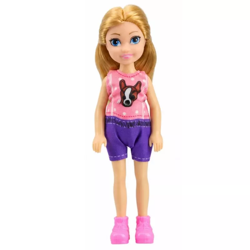 Conjunto de brincar de carrinho de gelados para bonecas LEAN TOYS, dobrável, rosa, 33 peças