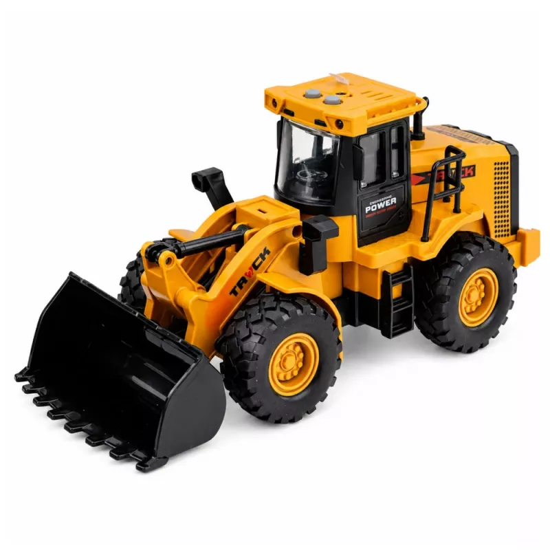 Veículo de obra escavadora com balde móvel, luzes e sons LEAN TOYS, amarelo 1:43