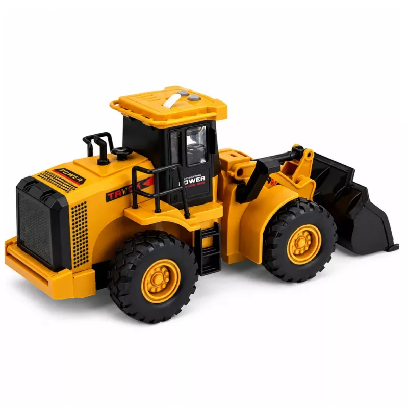 Veículo de obra escavadora com balde móvel, luzes e sons LEAN TOYS, amarelo 1:43