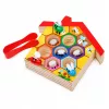 Brinquedo de destreza colmeia de madeira LEAN TOYS com pinça e 6 abelhas - Jogo educativo de motricidade para crianças a partir dos 3 anos