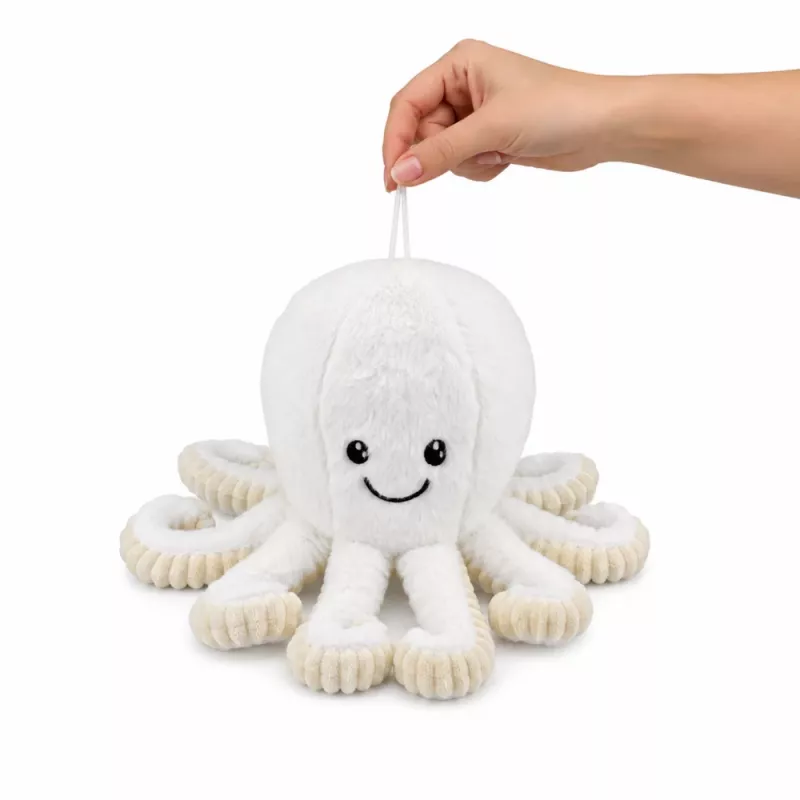 Peluche polvo LEAN TOYS com tentáculos elásticos, branco, 30 cm