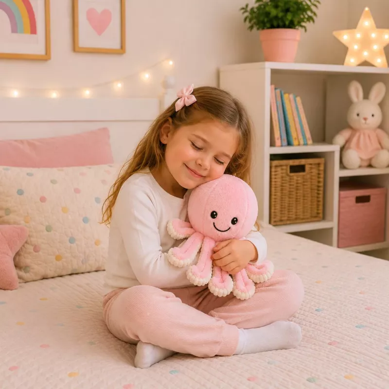 Peluche polvo LEAN TOYS com tentáculos elásticos rosa 50 cm