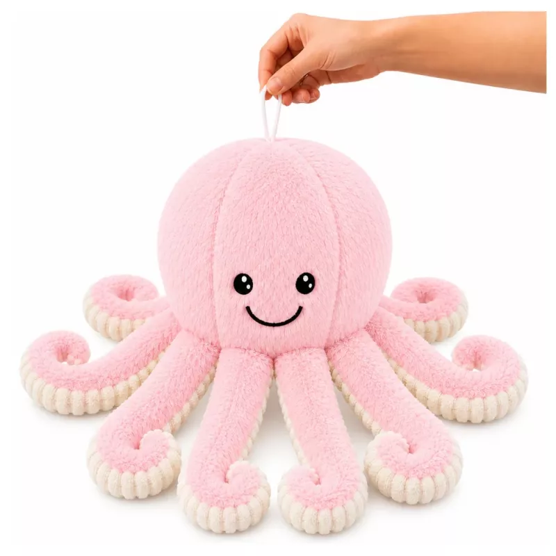 Peluche polvo LEAN TOYS com tentáculos elásticos rosa 50 cm
