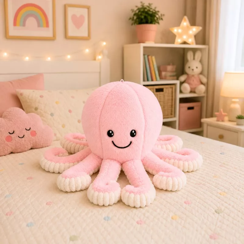 Peluche polvo LEAN TOYS com tentáculos elásticos rosa 50 cm