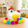 Brinquedo educativo galinha 12 ovos classificador formas e cores aprender conjunto LEAN TOYS
