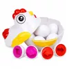 Brinquedo educativo galinha 12 ovos classificador formas e cores aprender conjunto LEAN TOYS