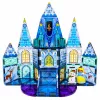 Blocos magnéticos castelo princesa do gelo azul 47 peças LEAN TOYS